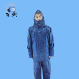 190t Polyester Waterproof Rainsuit with Hood for Adult