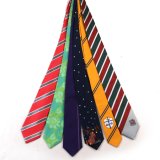 100% Silk Custom Logo Neck Tie Male Classic Striped Ties