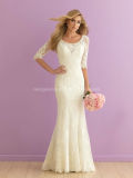 Short Sleeve Lace Bridal Gown Mermaid Wedding Dress