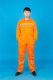 65% Polyester 35%Cotton Safety Long Sleeve Coverall Workwear with Reflective (BLY1017)