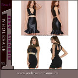 Wholesale Ladies Costume Lingerie Party Clubwear Leather Dress (6891)