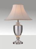 Phine 90078 Clear Crystal Table Lamp with Fabric Shade