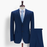 Wholesle High Quality Mens Solid Color Blue Formal Business Suit
