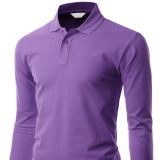 Men's Cotton Pk Silket Polo Dri Fit Long Sleeve Collar T Shirt