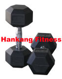 Fitness accessory, professional dumbbell, New Hex Rubber Coated Dumbbell (HD-003)