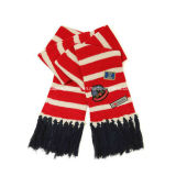 Double Layer Stripe Knit Scarf, Winter Scarf