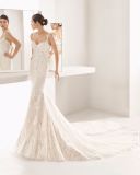 Spaghetti Strap Sweetheart Mermaid Lace Bridal Gown Wedding Dress