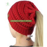Hot Sell Winter Warm Cc Beanie Hat Fashion Lady Knitted Hat