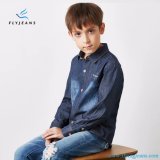 New Style Comfortable Leisure Boys' Long Sleeve Denim Shirt with Dark Wash by Fly Jeans