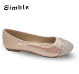 PU Glitter Upper Women Casual Ballet Shoes with Breathable Insole