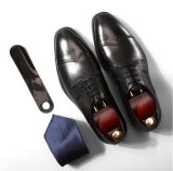 Round Toe Black Cow Leather Derby Mens Dress Shoes