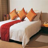 100% Cotton White Hotel Bed Sheet Bedding Set