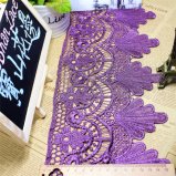 Factory Stock Wholesale 16cm Width Embroidery Nylon Lace Polyester Embroidery Trimming Fancy Lace for Garments Accessory & Home Textiles & Curtains (BS1067)