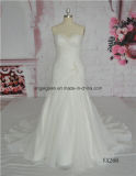 Sweetheart Beading Neckline Organza Guangzhou Wedding Dress