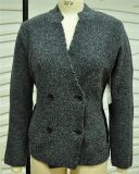 100%Lambswool Women Cardigan Knit Sweater with Button