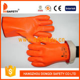 Ddsafety 2017 Orange PVC Foam Glove Chemical Resistant Safety Glove