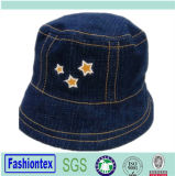 Embroidered Summer Jean Sun Visor Baby Bucket Hat