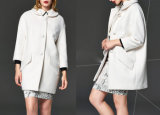 Ladies White Eight-Sleeve Jacket Winter Fashion Chic Jacket