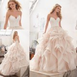 Custom Made Ballgown Organza Wedding Dress Vestido De Novia Bridal Gown (8127)