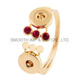 Fashion Rhinestone Golden Bracelet Jewelry Accessories Snap Buttons