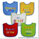 100% Cotton Baby Bib with Embroidered Cute Designs