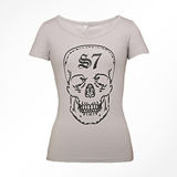 Fashion Sexy Cotton/Polyester Printed T-Shirt for Women (W056)