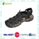 Black PU Upper with Good Design, Men's Sporty Sandals