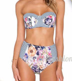 2017 Hot Selling Custom Printing Sexy Swimwear Girl Strapless Bikini