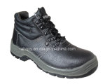 Professional Black Split Embossed Leather Safety Shoes (HQ01006)