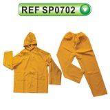 PVC/Polyester Waterproof Workwear Rain Coat Suit (SP0702)