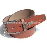 China New Design Men Leather Pin Buckle Embossed Leather Belt