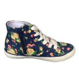 High-Top Canvas Sport Shoe Kids/Girls Floral Printed Canvas Shoe