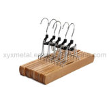 Metal Hooks Wooden Hanger for Pants Trousers Skirts and Hair Extension