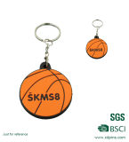 Custom Round Basketball PVC Keychain for Souvenir Gift