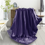 Violet Color Silk Throw Blanket for Summer Season