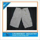 High Quality Men's Vintage Cotton Cargo Shorts with Embroidery