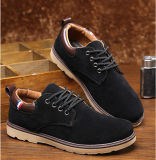 Leather Shoes Flat Lace up Ankle Boots for Man (AKLS3)