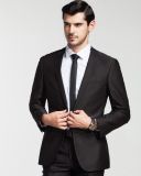 Custom 100% Wool Black Business Men Suit