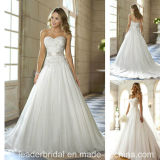 Chiffon Wedding Dress A-Line Crystal Belt Vestidos Beading Bridal Wedding Gown H20168