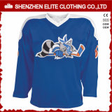 China Wholesale Embroidered Blue Custom Made Hockey Jersey
