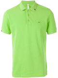 Men's Lime Green Cotton Contrast Logo Polo Shirt