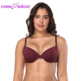 in Stock Wine Red High Quality Smooth Basic Comfort T-Shirt Push up Bra