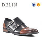 Delin Comfortable Man Double Buckle Leather Shoes