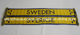 Knitted Jacquard Scarf; Football Scarf. Soccer Scarf- Sweden Scarf