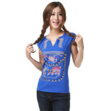 Best Quality Women Embroidered T-Shirt OEM Order Is Available