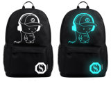 Korean Style Casual Backpack School Bag Laptop Bag Night Luminous USB Charger Outdoor Backpack