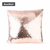 Sublimation Blank Flip Sequin Pillow Cover with Custom Photo Print (Champagne w/ White) (BZLP4040C-W)