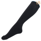 Cotton of Woman Solid Black Tube Sock