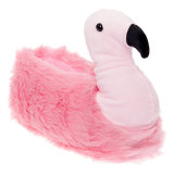 Winter Flamingo Plush Animal Slippers for Girls