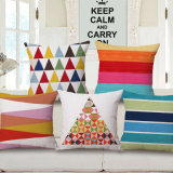 Colorful Geometric Series Thick Cotton Linen Pillow Case (35C0240)
